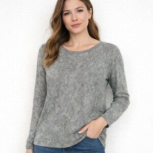 Chico's | Sweater Lightweight Long Sleeve Pullover Metallic- Size medium